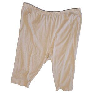 Fresh Produce 2X Beige 100% Cotton Cropped Pull-On Pants 22.5" Inseam